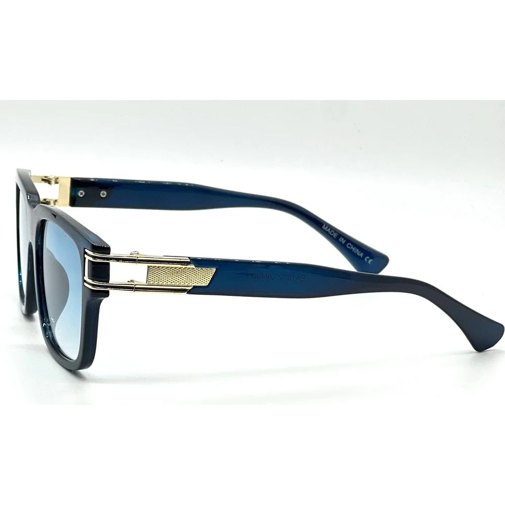 Mens Vintage Vibe Retro Hipster Keyhole Square Horn Rim Plastic Sunglasses Gafas